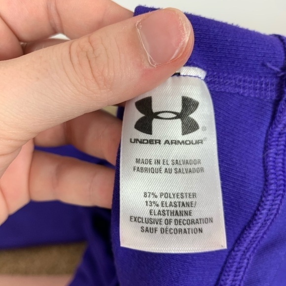 UNDER AMOUR Purple Activewear Fitted T-shirt WOMENS Large - Picture 6 of 8